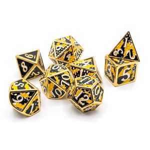 Luxury Polyhedral DND Metal Dice with Zinc Alloy Enamel for Tabletop RPG Roleplaying Games - Product Image 1
