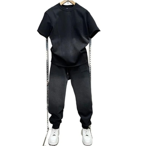 Conjunto casual de alta calidad para hombre con lavado ácido, conjunto completo a la moda, pantalones teñidos, cómodo conjunto de 2 piezas, camiseta y pantalones para hombre - Product Image 3