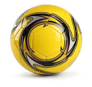 Ballon de football en PVC jaune taille 5, durable, pour entraînement et matchs en intérieur et extérieur, logo personnalisé - Product Image 1