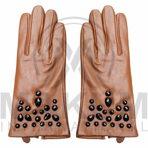Real Leather Fancy Driving Winter Gloves Cowhide Sheepskin Touch Screen Premium Genuine leather gloves - Product Image 3