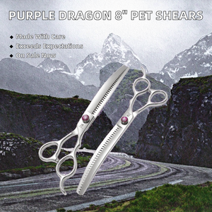 กรรไกรตัดแต่งขนสัตว์เลี้ยงมืออาชีพขนาด 8 นิ้ว รุ่นที่ดีที่สุดปี 2026 กรรไกรซอยขน สแตนเลสญี่ปุ่น คมกริบ แม่นยำ พกพาสะดวก คุณภาพสูง - Product Image 3