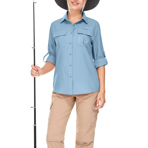 Camisetas de pesca de alta calidad con servicio personalizado, tela de poliéster y spandex, diseño increíble, camisetas de pesca para mujer. - Product Image 4