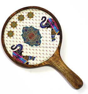 Tabla de servir de madera con logotipo personalizado, tabla de pizza para hotel y restaurante, bloques de cortar de exportación Falak World para servir por FWE - Product Image 1