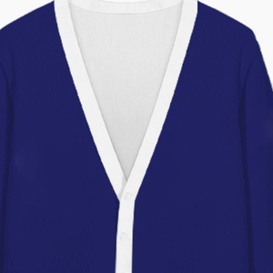 Cardigans pour hommes bleus et blancs tendance, en gros, pulls d'hiver à manches longues en laine et coton respirant, style décontracté - Product Image 6