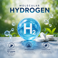 Comprimés d'eau hydrogénée, comprimés d'hydrogène moléculaire au magnésium, supplément d'hydrogène riche en H2, comprimés effervescents