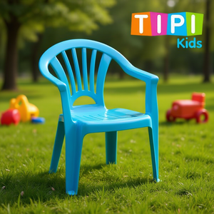 Chaise pour enfants en plastique bleue Tipi Azul Silla Infantil - Product Image 3