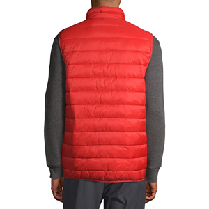 <b>Mens</b> Red Lightweight Quilted Puffer Vest Stand Collar Zip Up <b>Warm</b> Sleeveless Winter <b>Jacket</b> - Product Image 3