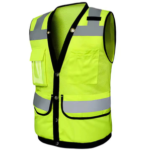 Chaleco de Seguridad Reflectante 100% Poliéster, Impermeable y Resistente al Agua, con Cremallera Frontal, Logotipo Personalizado, Ropa de Trabajo de Alta Visibilidad - Product Image 5