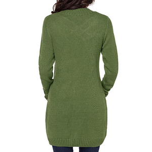 New Arrival High Quality Wool Button-up Women's <b>Cardigan</b> <b>Sweater</b> With Breathable Pocket Decor With Custom Logo SOLID Pattern - Product Image 4