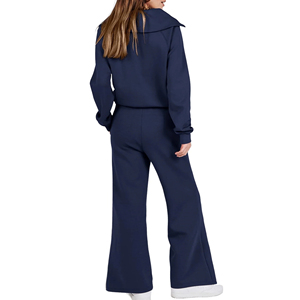 Ensemble de survêtement décontracté 2 pièces pour femme - Veste zippée à col montant et pantalon ample - Collection Hiver - Product Image 2