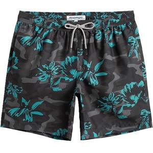 Contrast Binding <b>Woven</b> Polyester <b>Men's</b> <b>Shorts</b> Nylon elastic AOP Print Swim <b>Shorts</b> Quick Dry Casual supplier from Bangladesh - Product Image 2