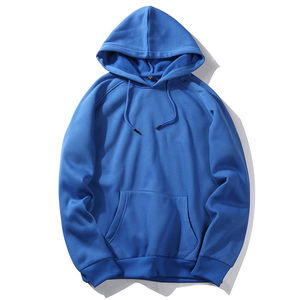 Sudadera con Capucha Roja para Hombre, Corte Regular, Color Sólido, Informal, de Punto, de Algodón, para Otoño - Product Image 5