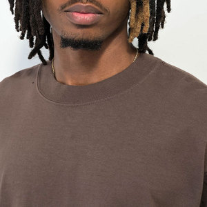 T-shirt en coton épais et robuste, style Shaka Wear, col montant, streetwear, prix d'usine, hip-hop, marque privée - Product Image 6