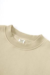 Sweat-shirt de luxe épais et uni en coton 100% avec col rond, personnalisable et brodé, pour homme - Product Image 2