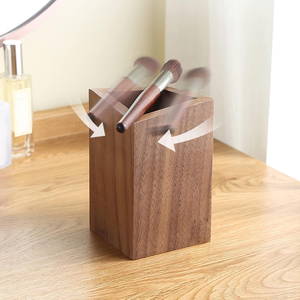Porte-crayons en bois, support à stylos, organisateur de bureau en bois fait main, rangement de papeterie pour la maison, le bureau, l'école, décoration de table - Product Image 4