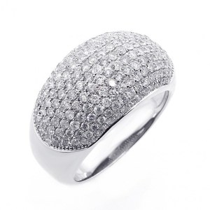 Wide Band Round Cut Moissanite <b>Dome</b> <b>Ring</b> Micro Pave Set For Unisex 925 Silver Fine Proposal Gift For Lovers Charms - Product Image 4