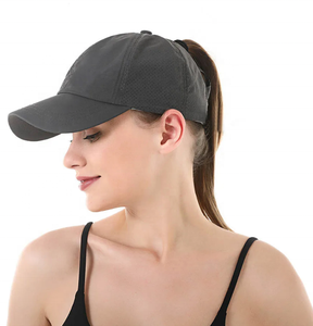 Gorra de béisbol de verano para mujer/sombrero de malla deportivo Athleisure con ranura cruzada para cola de caballo, sombrero de visera para correr senderismo al aire libre - Product Image 3