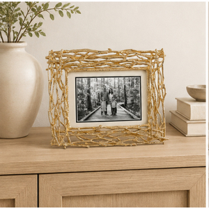 Luxury Handcrafted Gold Metal <b>Twig</b> Photo Frame Creative Interwoven Branch Design Picture Holder For Home Tabletop <b>Decor</b> - Product Image 4