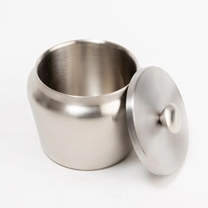Modern Metal Ice Bucket Beverage Presentation Piece - Product Image 1