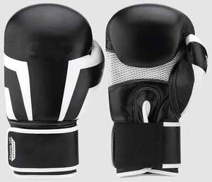 Guantes de Boxeo de Piel Sintética PU Impermeables con Logotipo Personalizado, con Cierre de Velcro y Cordones, para Entrenamiento de Sparring de Muay Thai para Adultos, 10oz 16oz - Product Image 1