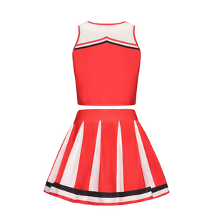 Athletic Women Cheerleading Uniform Two Piece Cheerleader <b>Set</b> Custom Team Cheer Outfit OEM Private Label Factory Supplier - Product Image 5