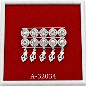 Floral <b>Silver</b> Plated Crystal Shell Luxury <b>Brooch</b> Pins Alloy Jewelry Unisex Gift A-32050 - Product Image 4