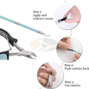 Durable Professional <b>Cuticle</b> <b>Cutters</b> Set Stainless Steel Non Slip Handle Sharp Precision Trimming Tool Box Infant/Pediatric - Product Image 6