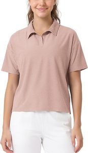 Camiseta Polo de Manga Corta para Mujer, Color Sólido, Tejido de Punto Informal, Transpirable, 100% Algodón, Largo Regular, Venta al Por Mayor - Product Image 3