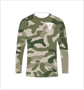 T-shirt à manches longues pour homme, camouflage olive personnalisé par sublimation, pour la chasse, la pêche, les sports athlétiques et l'entraînement. - Product Image 5