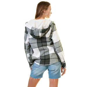 เสื้อโค้ทผ้าวูลลายสก็อตพิมพ์ลายแฟชั่นใหม่สำหรับฤดูใบไม้ร่วง ขายส่ง เสื้อผ้าสตรีสั่งทำได้ - Product Image 2