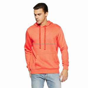 Sweat-shirts à capuche orange pour hommes grande taille, coton de haute qualité, vêtements décontractés unis, sweat-shirts d'hiver en vente - Product Image 1