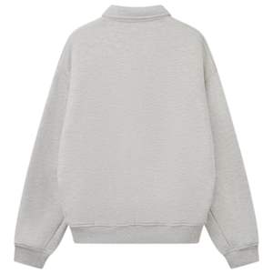 Conjunto de Sudadera Polo y Pantalones Cortos de Algodón para Hombre, Estilo Urbano, con Cuello Acanalado, Ropa Deportiva de Moda en Gris - Product Image 2