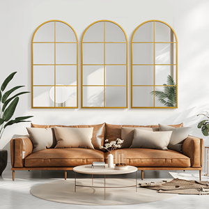 55 \ "X 28 \" elegante specchio da parete ad angolo retto con specchio da bagno decorativo ad arco con Design smerlato - Product Image 3