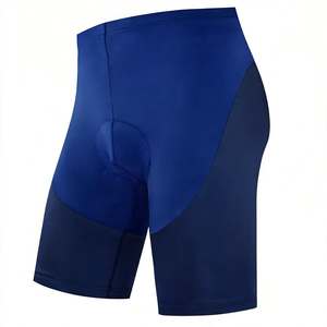 Pantalones Cortos de Ciclismo Azules para Hombre, Acolchados, de Spandex/Poliéster, Sin Costuras, de Secado Rápido, Transpirables, que Absorben la Humedad, Tela de 180g, Alta Calidad - Product Image 4