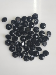 Natural Black Onyx 8MM Round Brilliant Cut Best Quality Loose Gemstones for Jewelry Making - Product Image 2