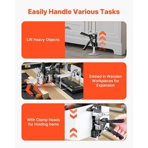 2 Pezzi Sollevatore a Braccio Salva-Lavoro da 440 Libbre, Sollevatore Manuale in Metallo da 6,5 Pollici con Livella Magnetica, Capacità di Carico Efficiente - Product Image 5