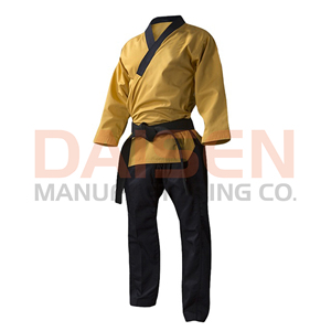 Kimono de BJJ pour homme, uniforme d'arts martiaux en polyester bleu sarcelle et noir, coupe classique, taille adulte - Product Image 3