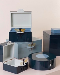 Boîte à bijoux et de rangement en laque colorée, best-seller, conception de couleur personnalisée OEM, fabriquée à la main en usine au Vietnam - Product Image 4