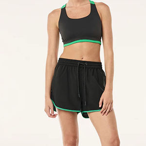 Shorts de sport respirants en maille pour femmes, taille élastique, anti-transparence, en spandex, grandes tailles - Product Image 2