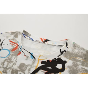 Camiseta de manga corta con estampado hipster hip hop para hombre |   Camiseta informal con estampado gráfico para un estilo urbano y moderno - Product Image 3