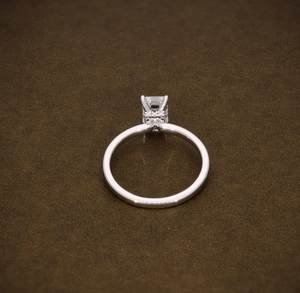 Wholesale 925 <b>Silver</b> Plated IGI Certified Lab Diamond Vintage <b>Emerald</b> Cut <b>Ring</b> Women Engagement Wedding Jewelry Supplier - Product Image 3