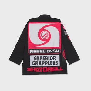 Kimono de BJJ Shoyoroll noir et rouge avec impression par sublimation, coupe classique pour homme, vêtements d'arts martiaux pour adultes - Product Image 3