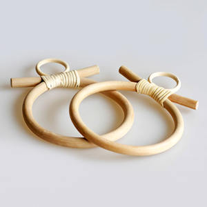 Décoration de salle de bain de style moderne, porte-serviettes en rotin, support de rangement de cuisine, porte-serviettes circulaire tissé à la main - Product Image 6