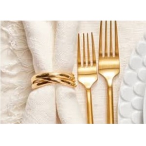 Anneau de serviette de table élégant pour service de dîner d'hôtel de luxe, accessoires de mariage, vaisselle - Product Image 2