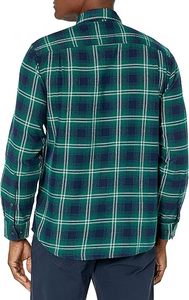 Chemises en flanelle unies, design personnalisé, manches longues pour hommes, motif à carreaux, chemises fantaisie 100% coton pour l'automne et l'hiver - Product Image 2