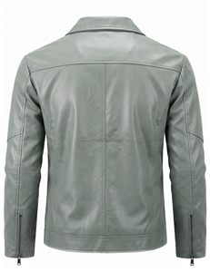 Personalized Motorbike Leather <b>Jacket</b> Custom Logo Color Options <b>Mens</b> Full Zip Motorcycle Biker Outerwear Waterproof Breathable - Product Image 6