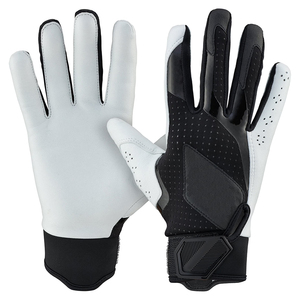 Gants de frappe respirants GLOBAL STAR noirs et blancs, en microfibre, à doigts entiers, avec fermeture auto-agrippante, écologiques - Product Image 1