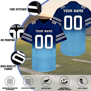 Maillot de football américain rétro streetwear, coupe ample en mesh, sublimation, tenue de sport décontractée, design uniforme d'équipe - Product Image 5