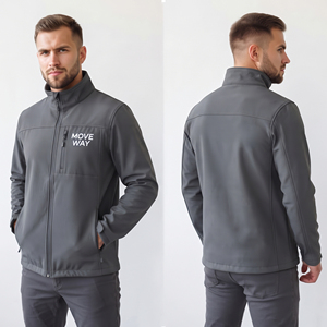 Custom Logo Men's Soft Shell <b>Jacket</b> Outdoor Wear Chest <b>Pocket</b> <b>Jackets</b> Men Waterpoof Softshell Full <b>Zipper</b> Top Men Hiking <b>Jackets</b> - Product Image 4
