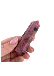 Varita de Cristal de Cuarzo Rodonita Natural – Torre Obelisco de Rodonita para Sanación Reiki y Decoración del Hogar - Product Image 1